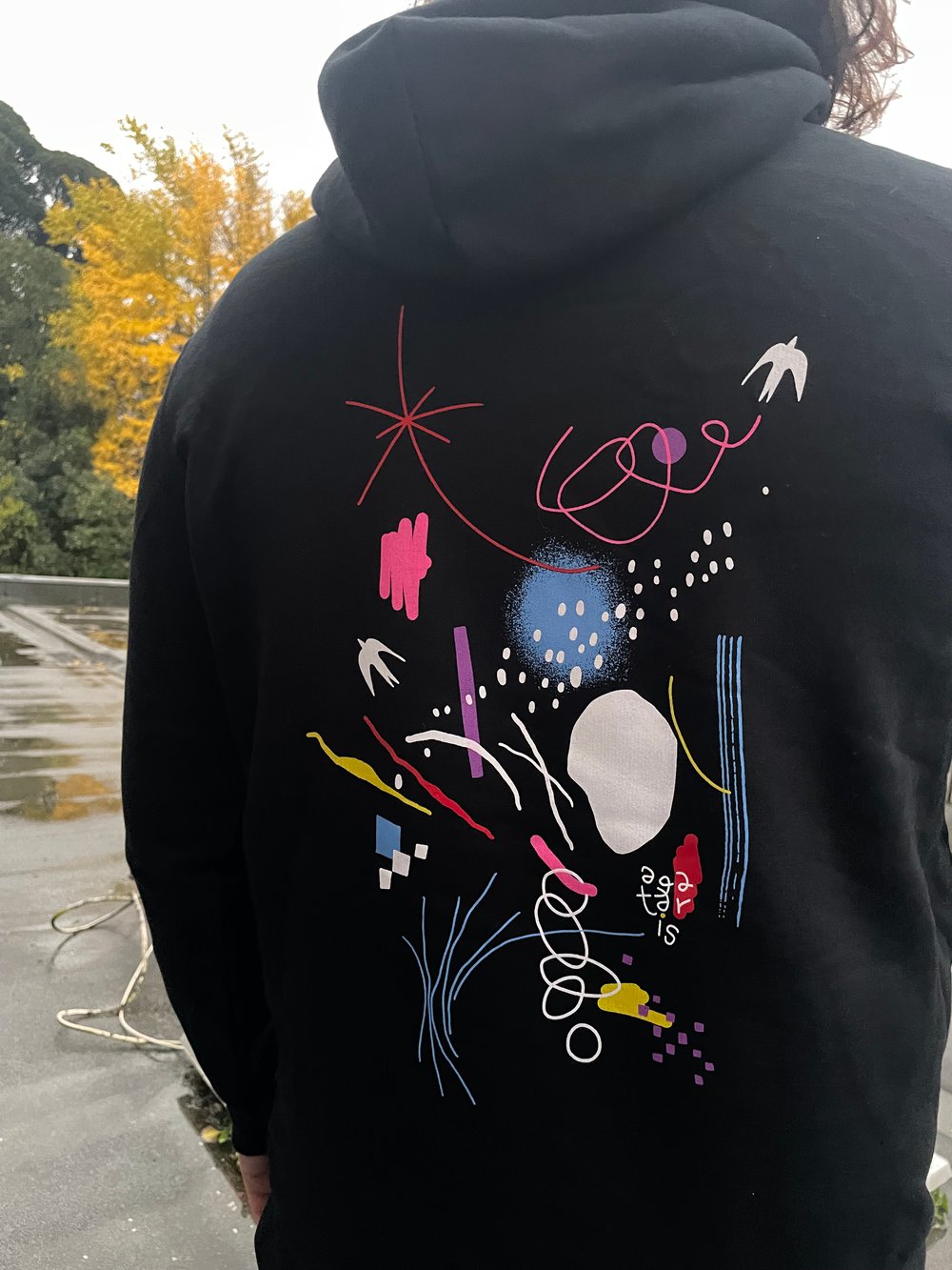 Image of Abstract black hoodie