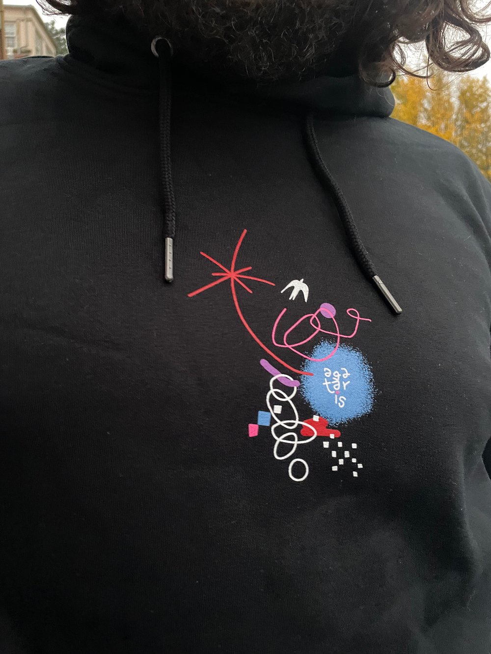 Image of Abstract black hoodie