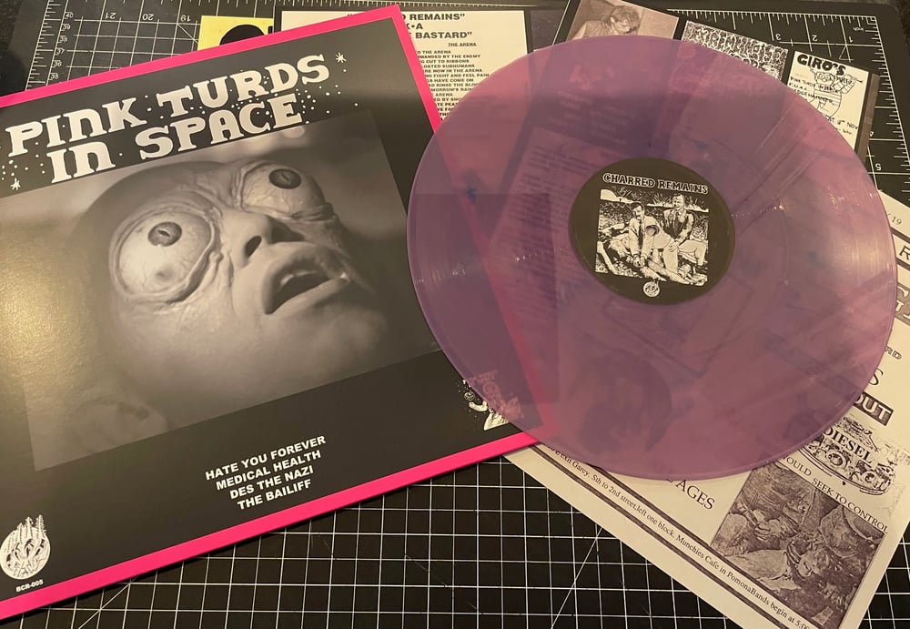 CHARRED REMAINS / PINK TURDS IN SPACE split 12" LP
