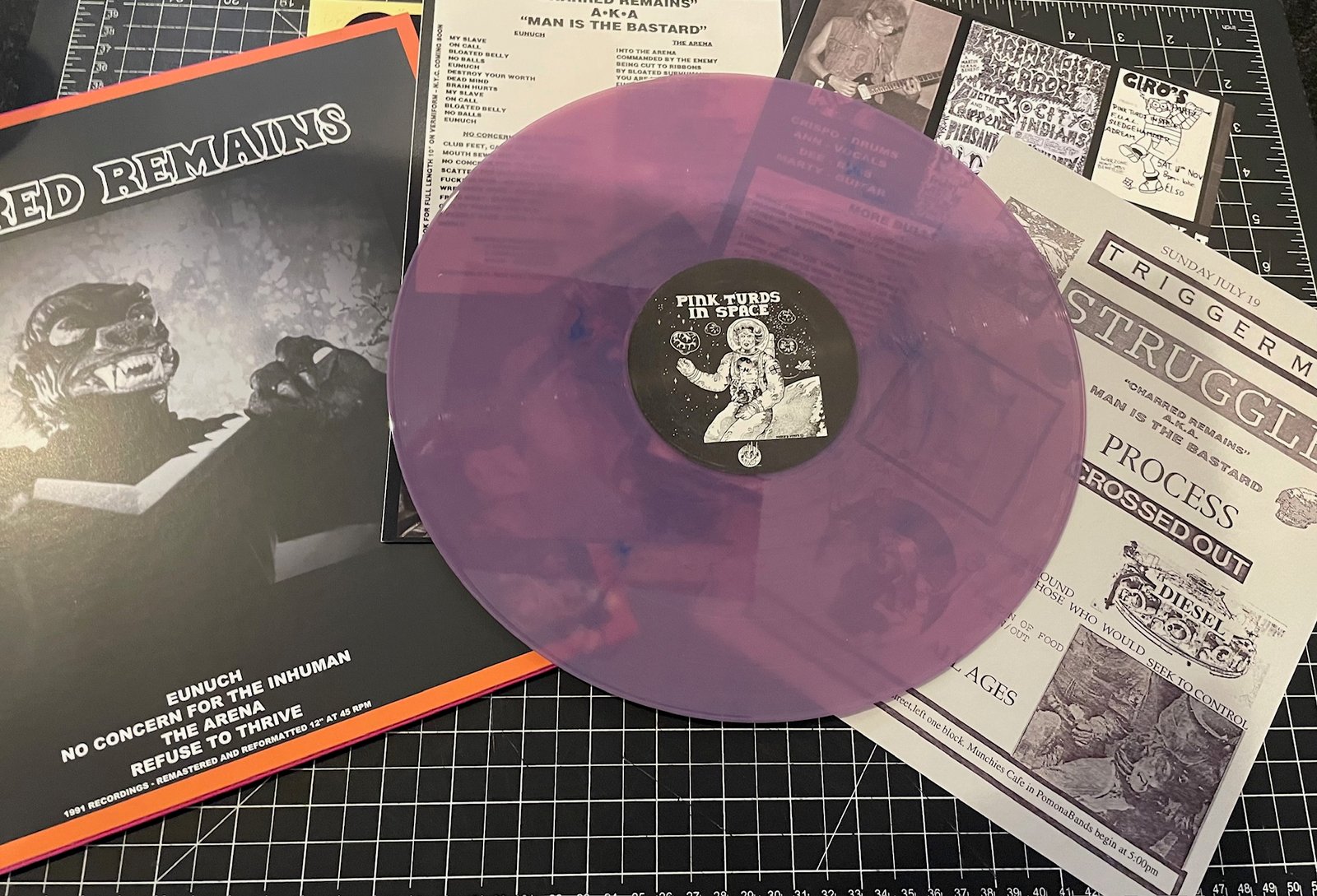 MAN IS THE BASTARD aka CHARRED REMAINS / PINK TURDS IN SPACE split