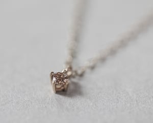 Image of 9ct gold 3.0mm 'little champagne diamond' necklace 