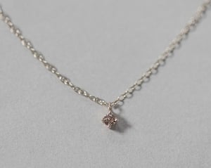 Image of 9ct gold 3.0mm 'little champagne diamond' necklace 