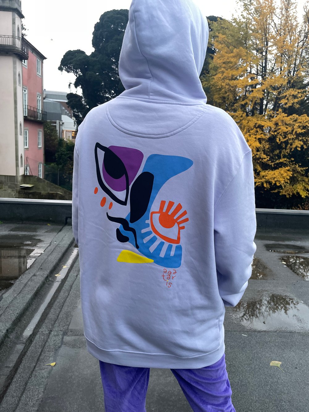 Image of Face lilac hoodie