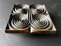 Image 3 of Bronze Push-Pull Handle with Spiral Design