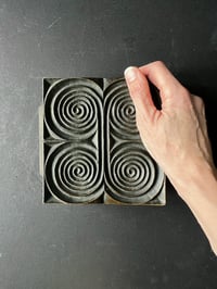 Image 5 of Bronze Push-Pull Handle with Spiral Design