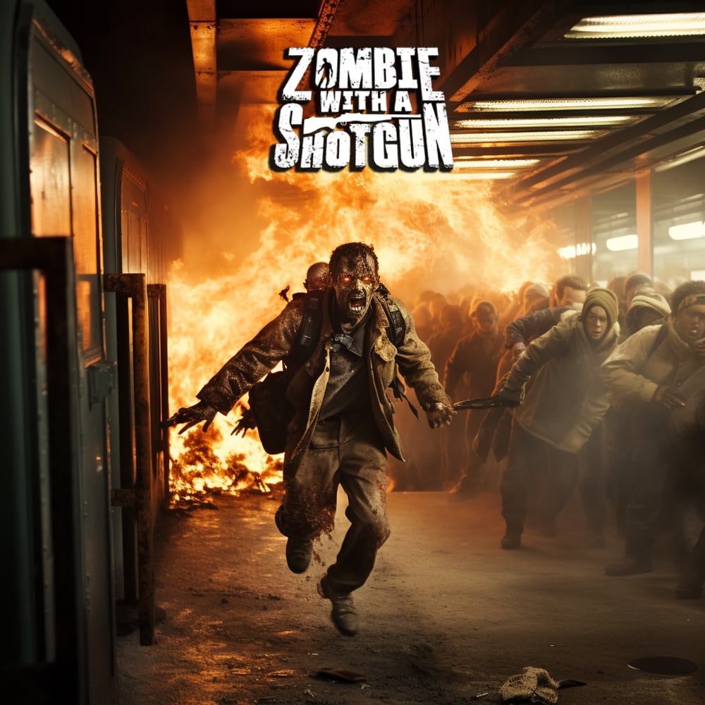 Image of Zombie with a Shotgun Train Attack #2