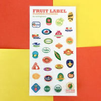 Image 1 of Fruit Label Clear Sticker Sheet