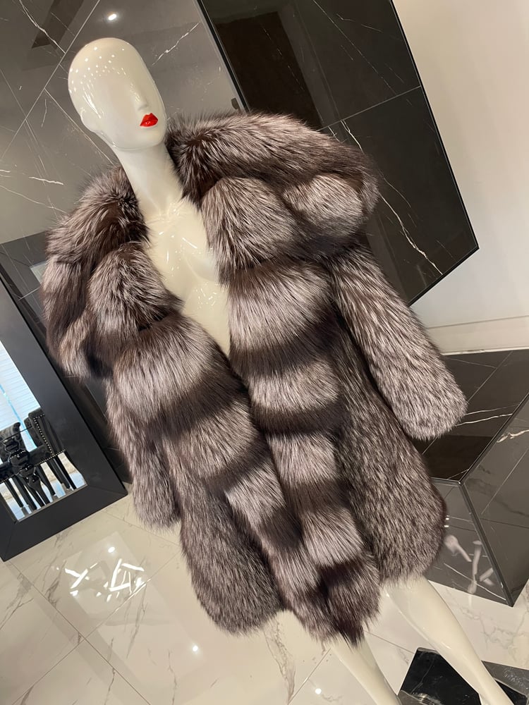 Image of GIANI 2in1 SILVER FOX COAT