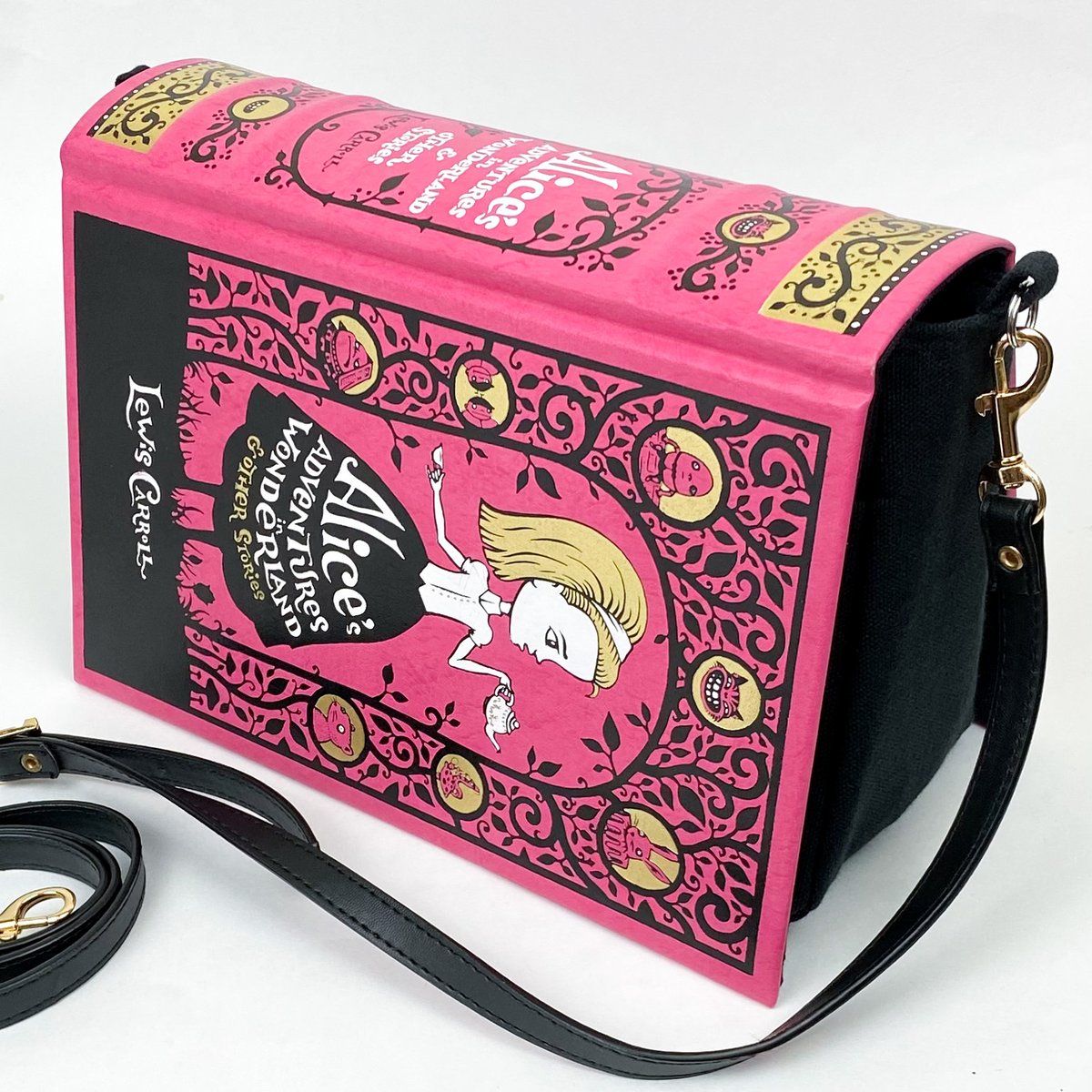 Alice in Wonderland Book Purse Pink Geeekalicious
