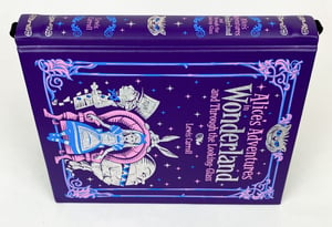 Image of Alice in Wonderland Book Purse, Purple