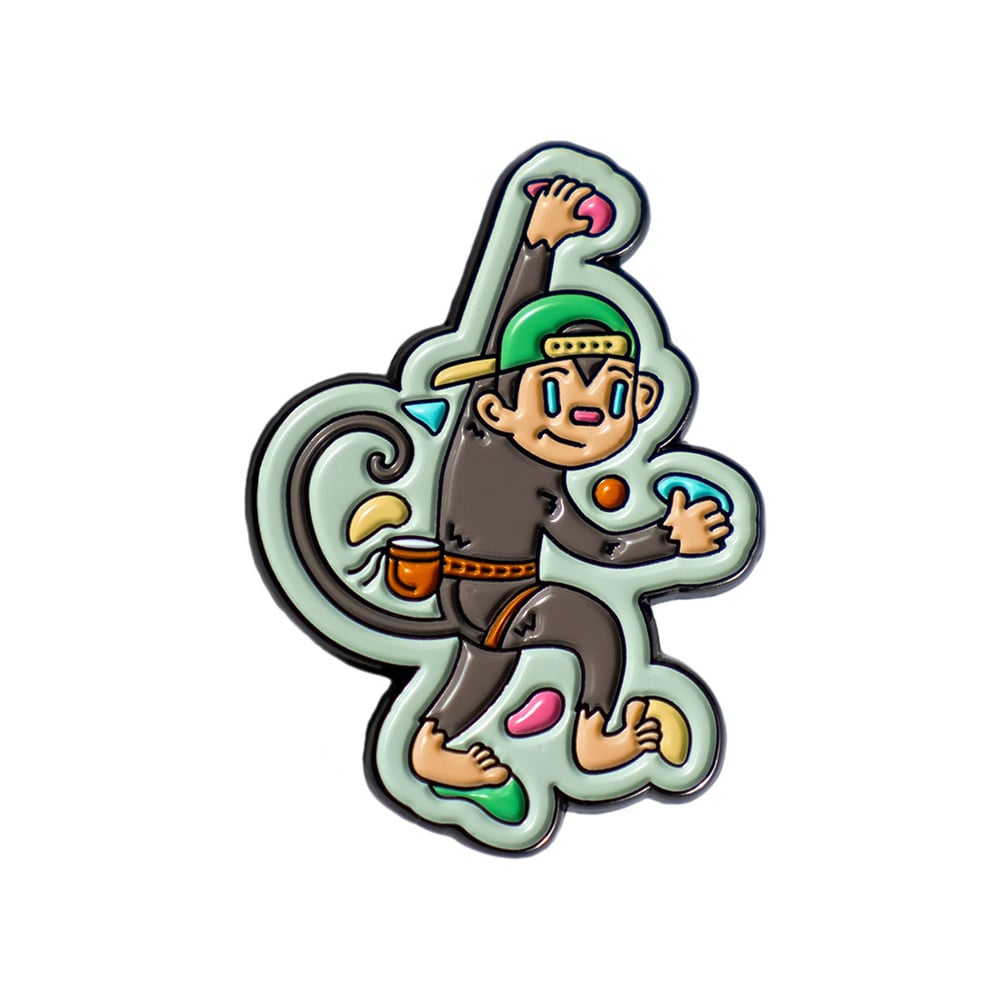 Image of Climbing Monkey Enamel Pin