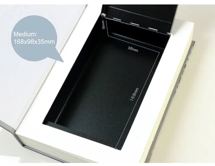 Book Safe Money box W Key Password