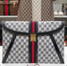 Image of Vtg. Gucci Navy Blue Envelope Briefcase 
