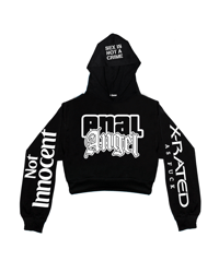 Image 1 of BACKDOOR ANGEL CROPPED HOODIE