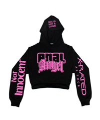 Image 2 of BACKDOOR ANGEL CROPPED HOODIE