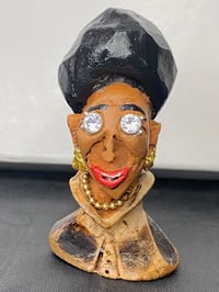 Image 1 of Wood Sculpture Entitled: "Mrs. Cotton"  