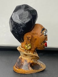 Image 2 of Wood Sculpture Entitled: "Mrs. Cotton"  