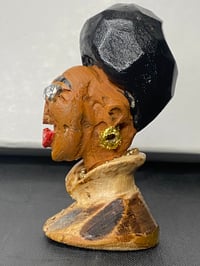 Image 3 of Wood Sculpture Entitled: "Mrs. Cotton"  