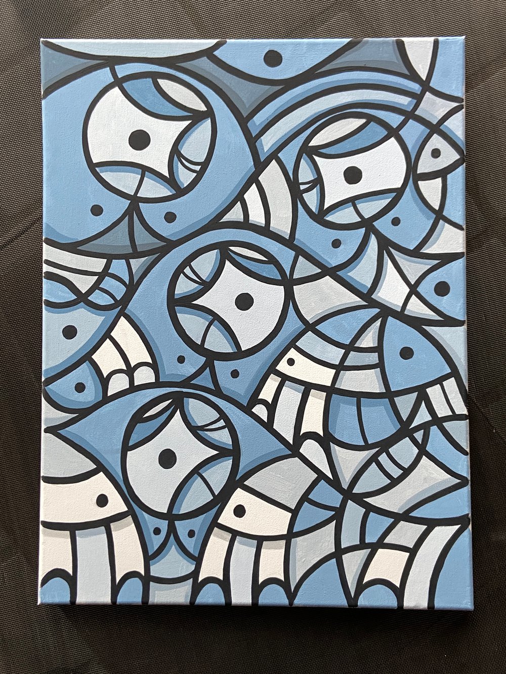 “Recalibration,” original acrylic painting on stretched canvas