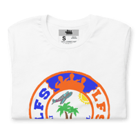Image 3 of LFS INTERNATIONAL SQUADRON LOGO (KNICKS) WHITE TEE 