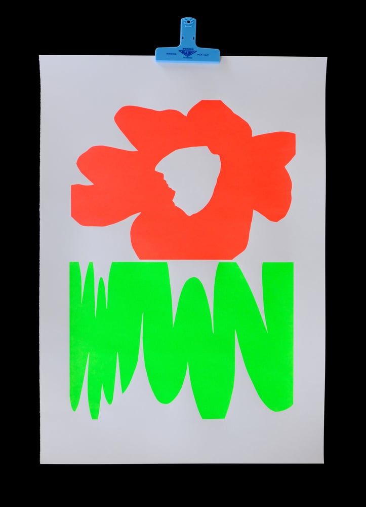 Image of 'Neon Flower' #4 Screenprint