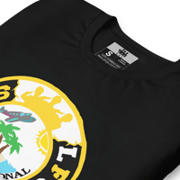 Image 1 of LFS INTERNATIONAL SQUADRON LOGO (DOMINICA) BLACK TEE