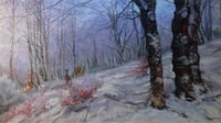 Image 1 of Corzos en la nieve 1 / Roe deer in the snow 1