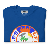 Image 5 of LFS INTERNATIONAL SQUADRON LOGO (KNICKS) ROYAL BLUE TEE