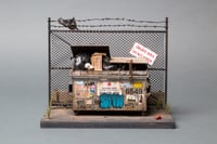 1:20 Scale Dumpster with Base and Chainlink Fence