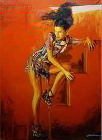 Image 1 of Escalera en rojo. Mónica Castillo 3 / Staircase in red, Mónica Castillo 3