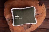 Image 3 of Newborn romper long sleeves khaki with lace