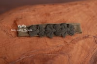 Image 4 of Newborn romper long sleeves khaki with lace