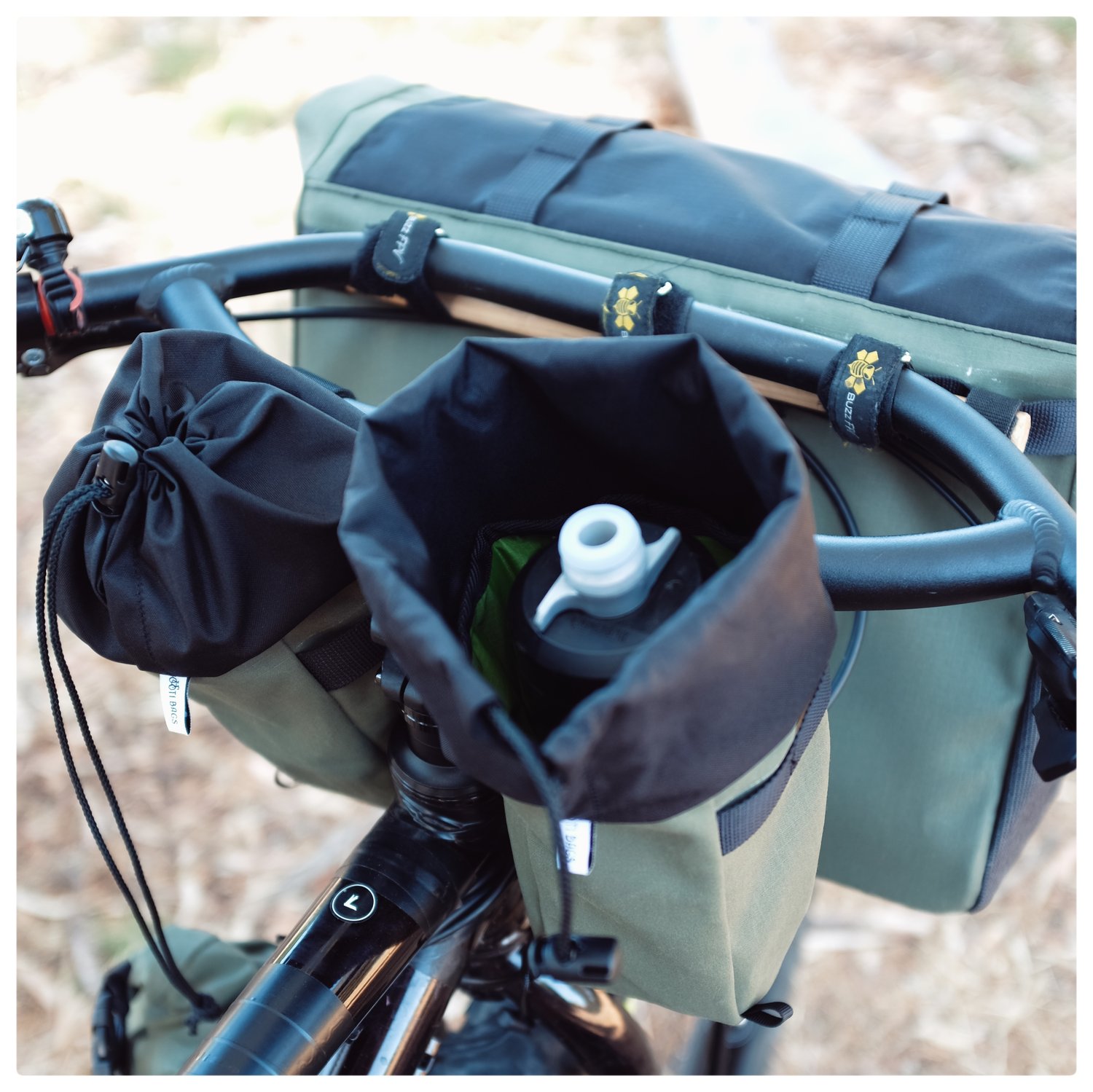 Image of The Booti Feeder: Green Canvas Feedbag 