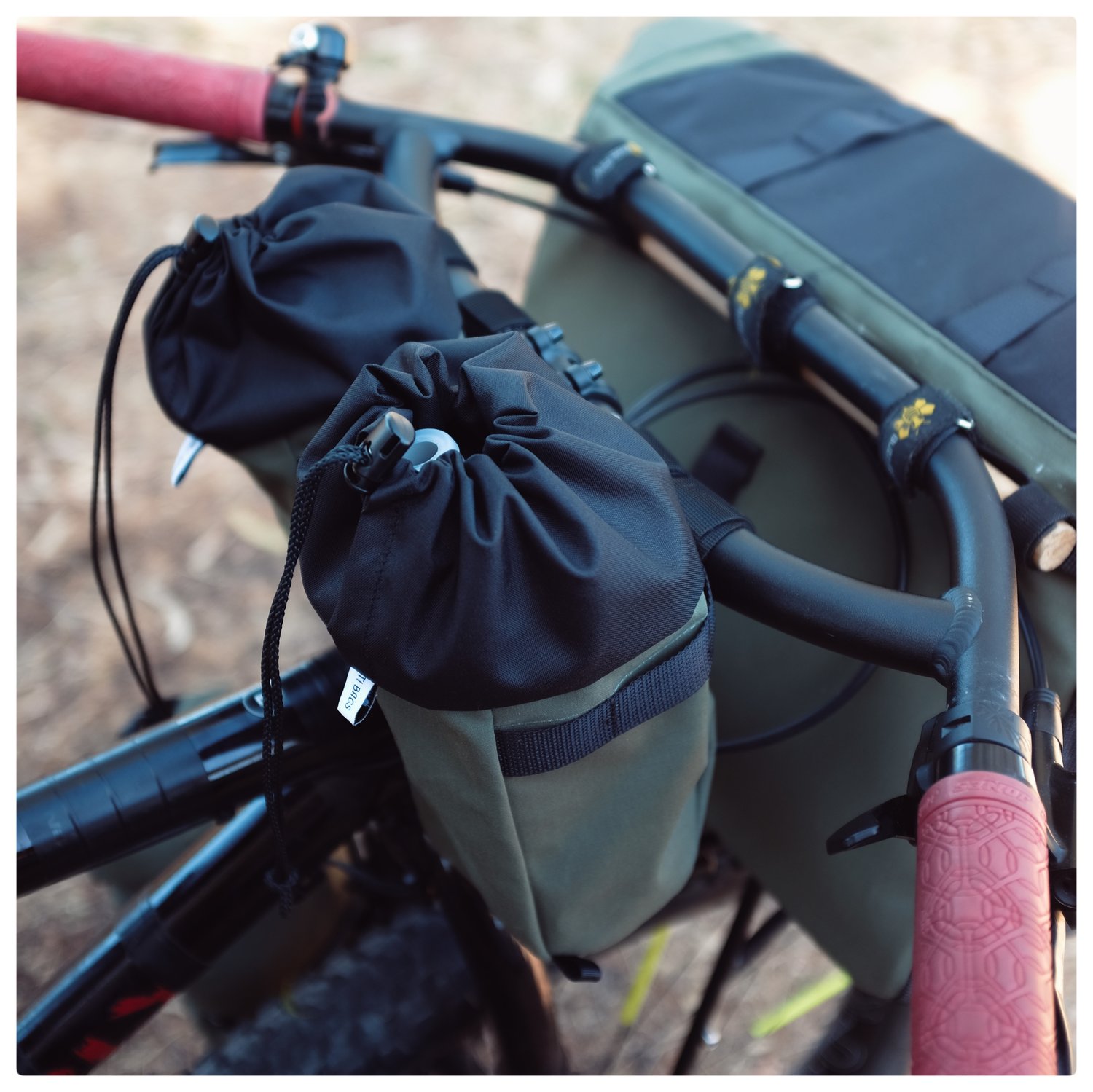 Image of The Booti Feeder: Green Canvas Feedbag 