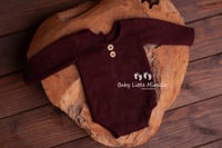 Image 2 of Newborn body buttons claret