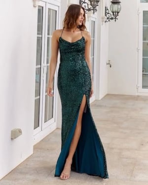 Image of Diva Formal Dress. Emerald. By Tania Olsen