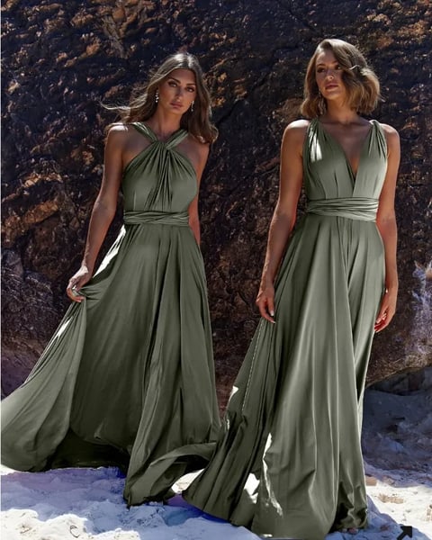 Image of Bandeau & Wrap Infinity Dress. Sage. By Tania Olsen Designs.