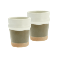 Image 1 of Tasse à café bicolore en porcelaine