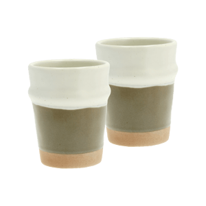 Image of Tasse à café bicolore en porcelaine