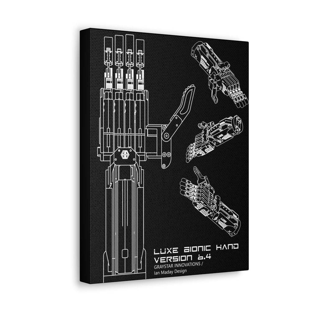 LUXE BIONIC HAND Version 6.4 11"x14" Canvas Print