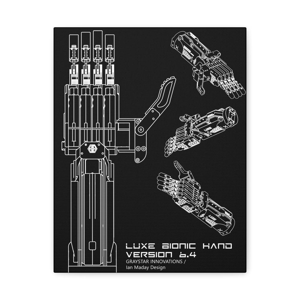 LUXE BIONIC HAND Version 6.4 11"x14" Canvas Print