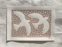 Winter Doves Hand Screen Print