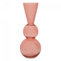 Vase rose, verre recyclé