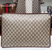 Image of Vtg Gucci Brown Monogram XL Portfolio Case