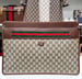 Image of Vtg Gucci Brown Monogram XL Portfolio Case