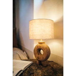 Image of Lampe en bois massif