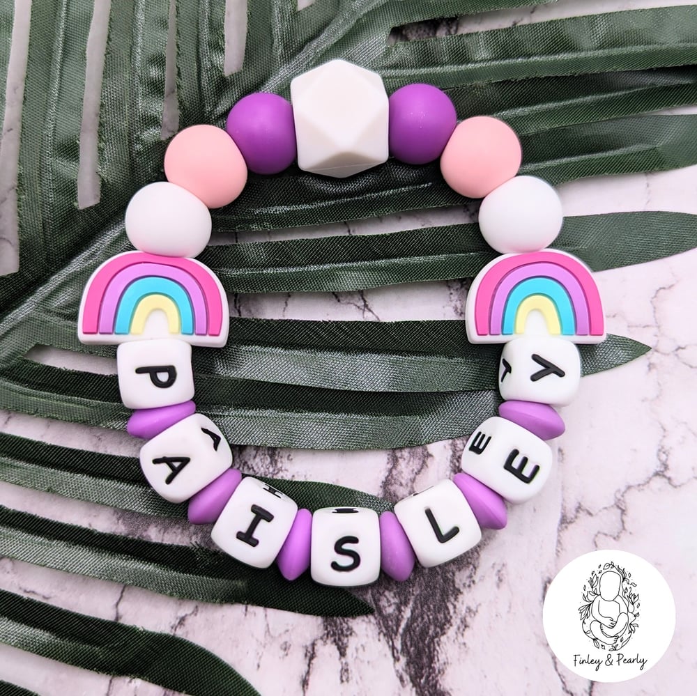 TEETHING RING: Rainbow Charm