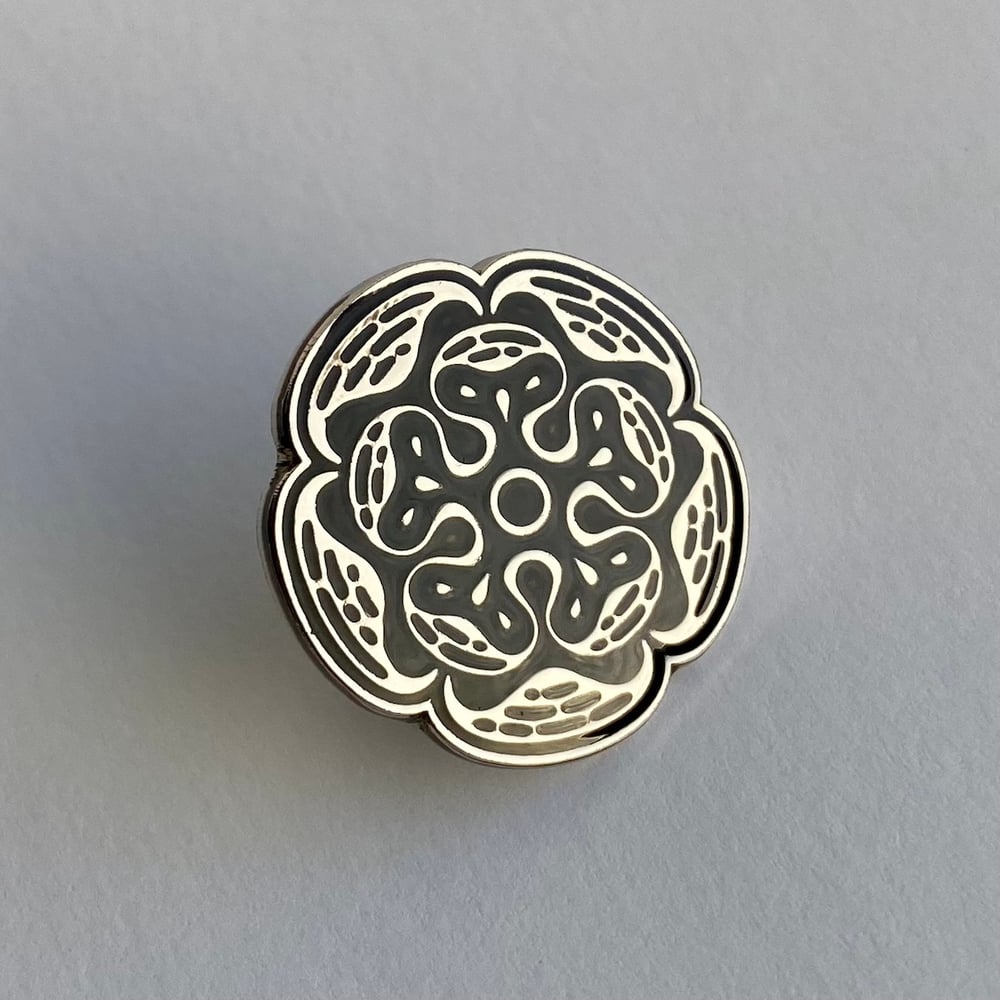 Image of Black Rose Pin Badge