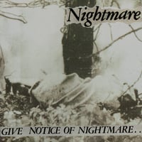 Image 1 of NIGHTMARE "Give Notice Of Nightmare" LP