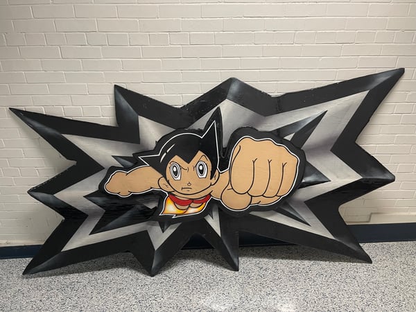 Image of Astro boy 3D  wood sculpture 